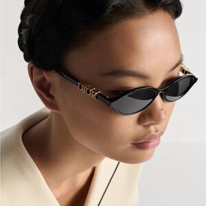 Dior Treasure R1I Black Oval Sunglasses New